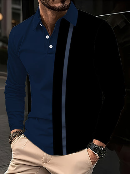 Men's long-sleeved polo shirt
