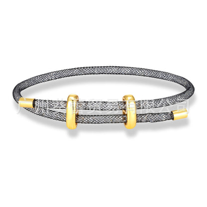 Star bracelet with rhinestone net