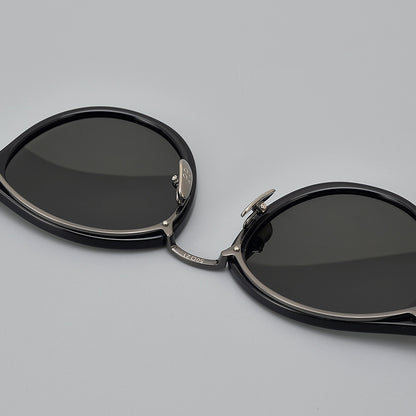 Transparent Handmade Medium Gold Pure Titanium Polarized Sunglasses