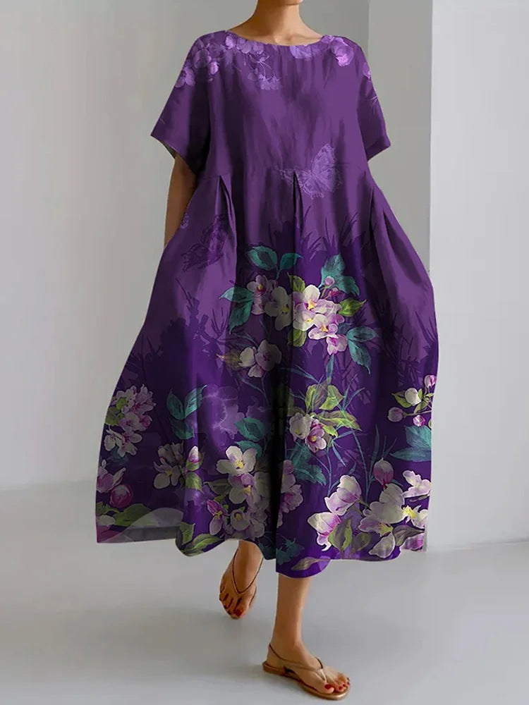 Women's Short Sleeve Print Dress