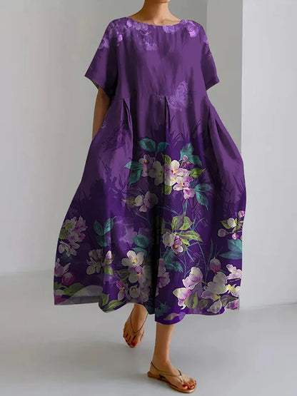 Women's Short Sleeve Print Dress
