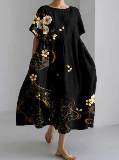 Women's Short Sleeve Print Dress