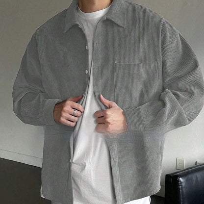 Men's casual corduroy shirt
