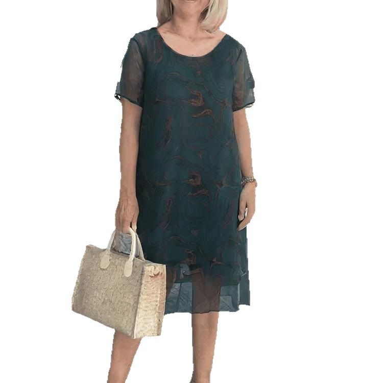 Women's Short Sleeve Dress Western Style