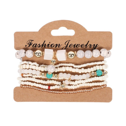 Women's Handmade Bohemian Beaded Bracelet Set