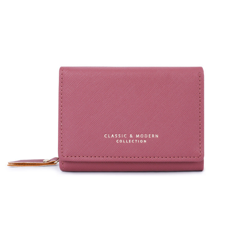 Women's New Three Cute Folding  Crossed Coin Purse