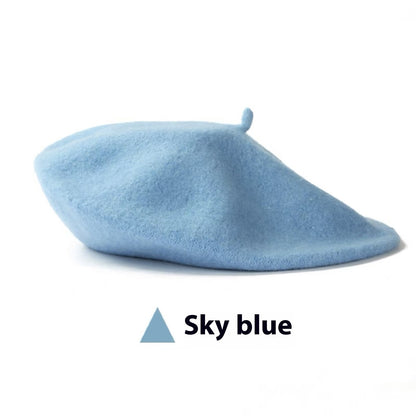 Women's Wool Beret Vintage Hat