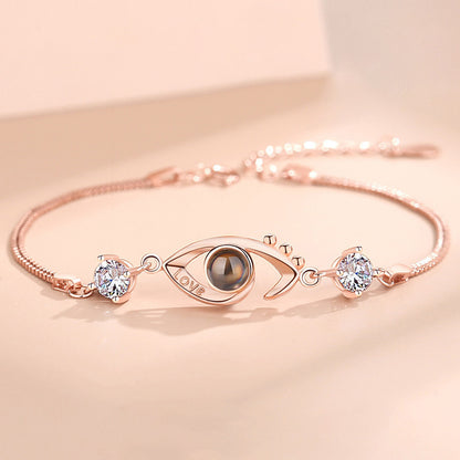 Women's S925 Silver Devil's Eye Projection Bracelet