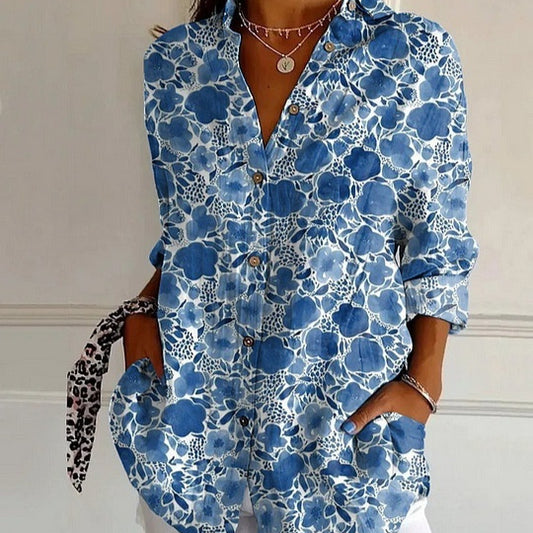 Women's Floral Long Sleeve Shirt
