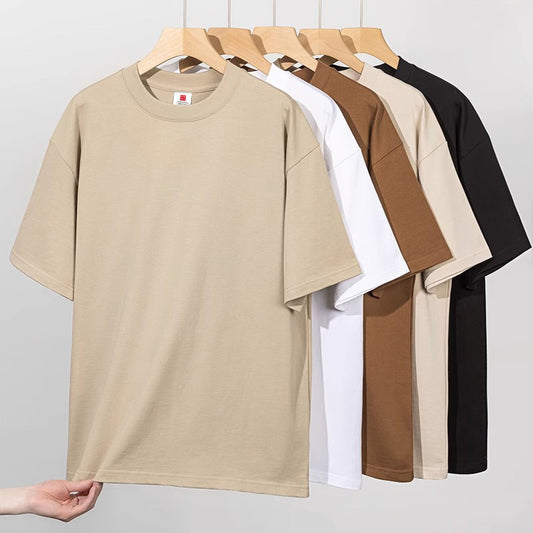 Loose-fitting  round-neck T-shirt