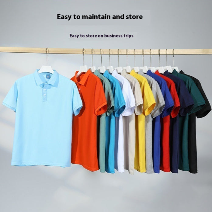 Short-sleeved cotton polo shirt
