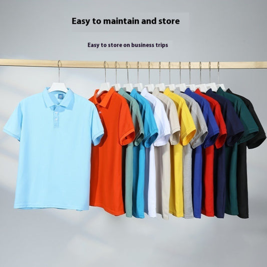 Short-sleeved cotton polo shirt