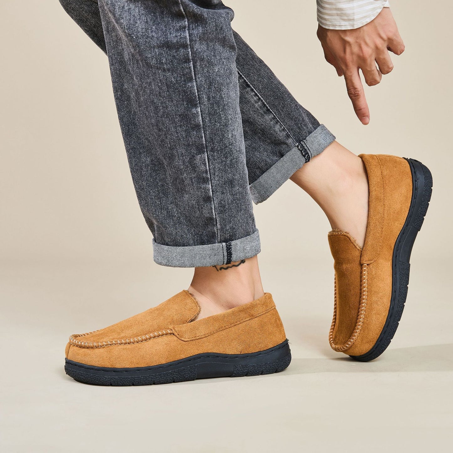 Men's Casual Home Fleece-lined  Slippers