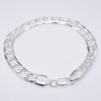 8mm silver plated bracelet