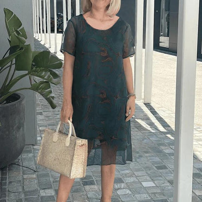 Women's Short Sleeve Dress Western Style