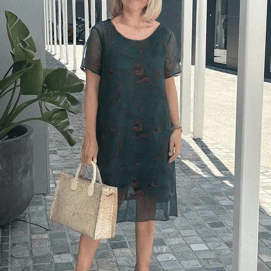 Women's Short Sleeve Dress Western Style